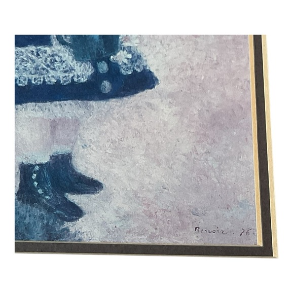 Renoir “A Girl with a Watering Can” Framed Art Print 10x12 Gold Frame Vintage - Picture 3 of 4